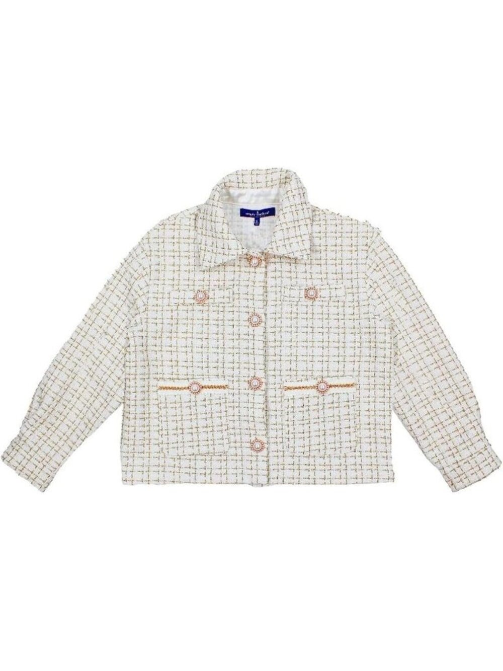 Simply Southern Ivory Tweed Jacket Size m